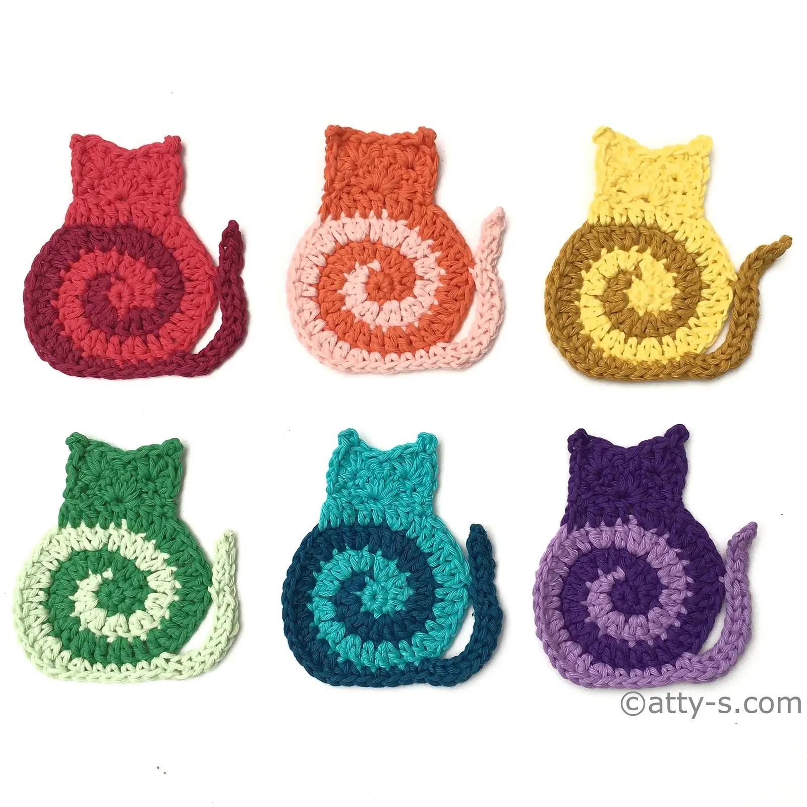 Free crochet cat coaster pattern » Weave Crochet