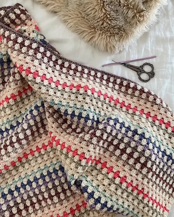 Granny Stripe Blanket » Weave Crochet
