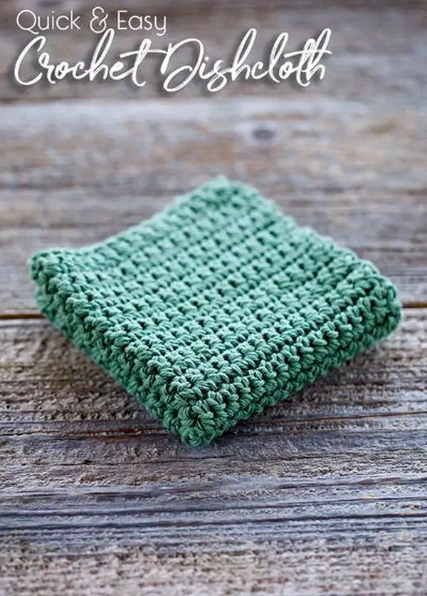 Quick and Easy Crochet Dishcloth Pattern » Weave Crochet