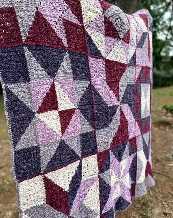 Homestyle Crochet Patchwork Blanket Pattern » Weave Crochet
