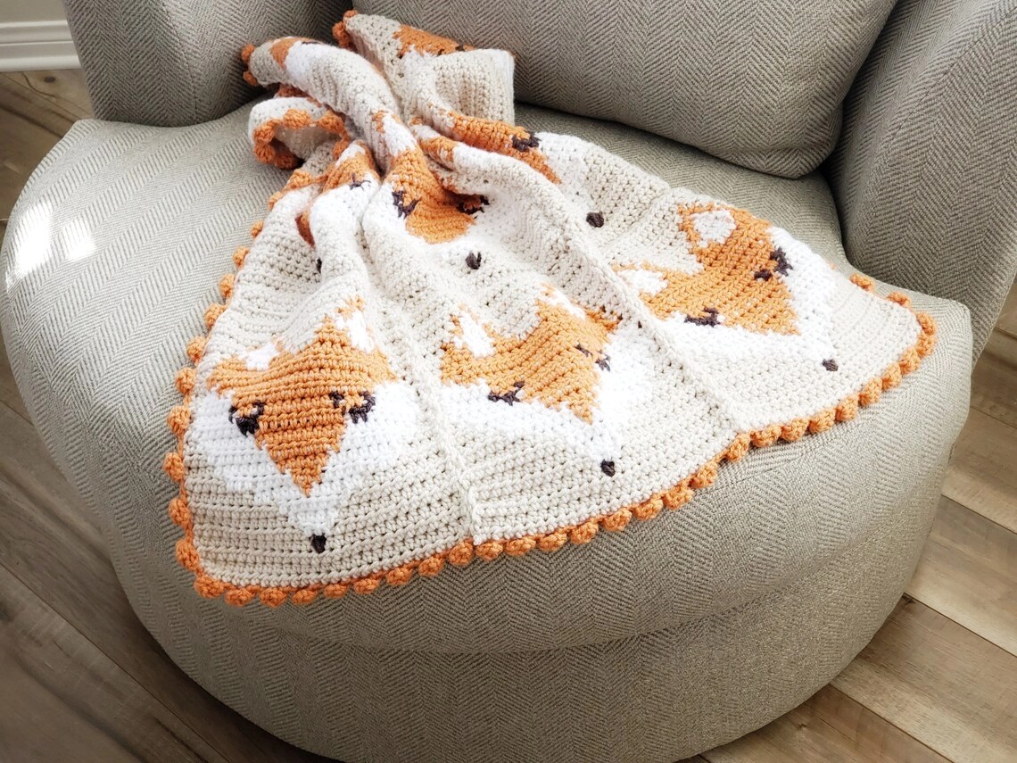 Fox Crochet Baby Blanket Pattern » Weave Crochet
