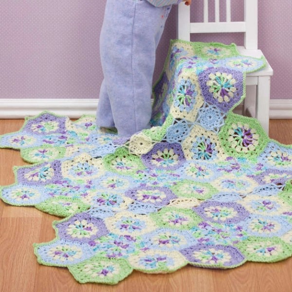 Hexagon Baby Blanket Crochet Pattern » Weave Crochet