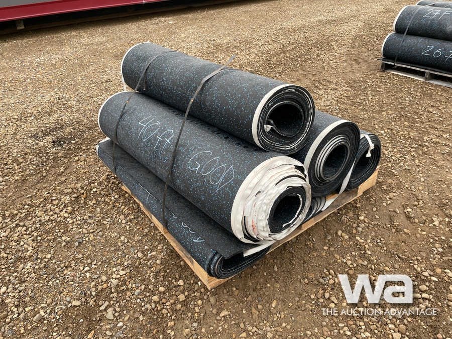 (6) ROLLS 4 FT. X 1/4" RUBBER MATTING