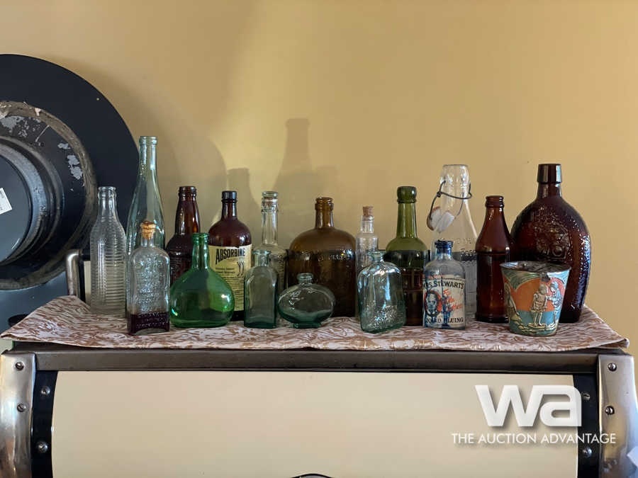 ANTIQUE GLASS BOTTLES