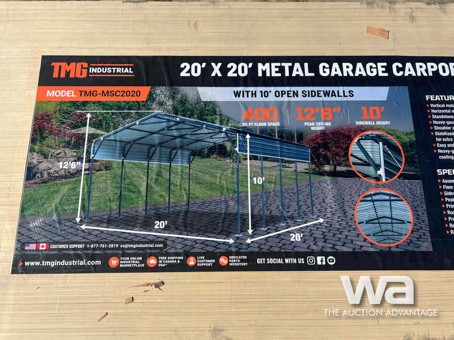 TMG 20X20 FT. Metal Shed Carport