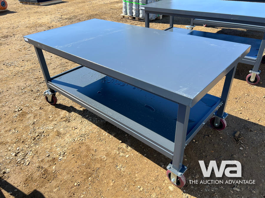 6X4 FT. Steel Work Bench On Wheels