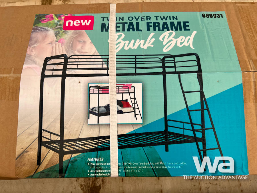 Twin Over Twin Metal Frame Bunk Bed