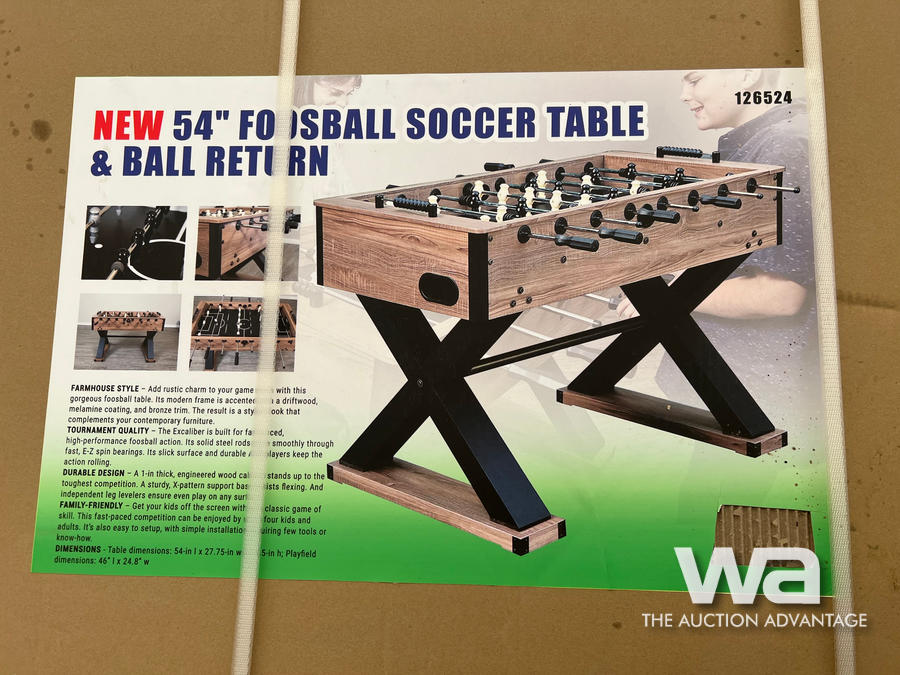 54 IN. Foosball Soccer Table & Ball Return