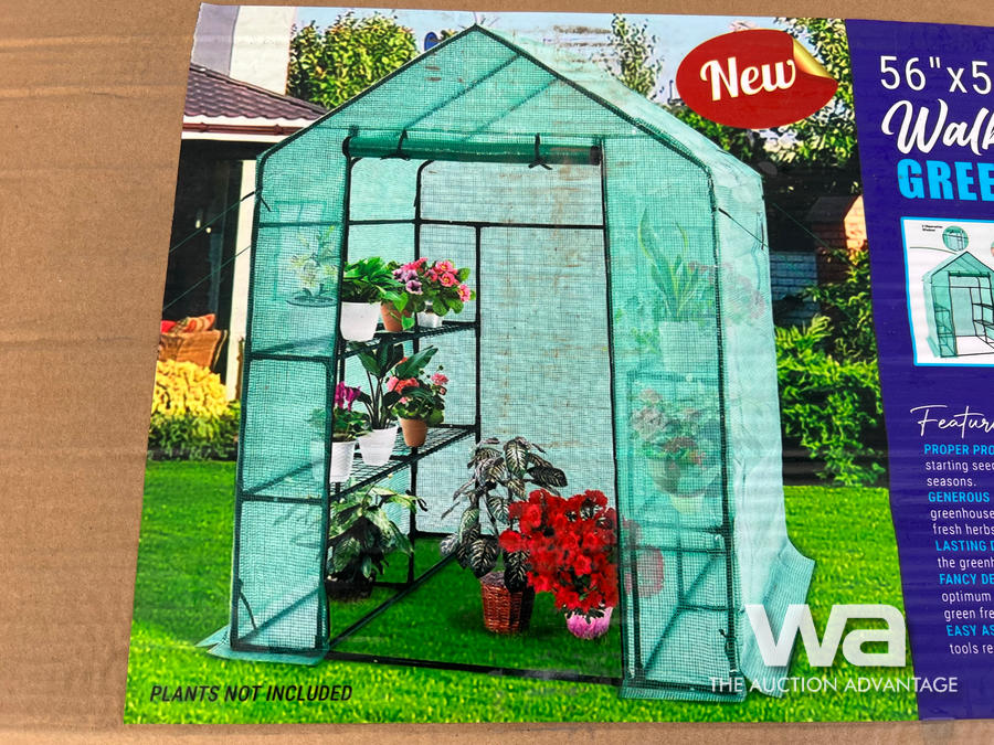 Walk In Roll Up Greenhouse & Shelves
