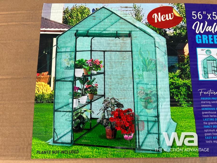 Walk In Roll Up Greenhouse & Shelves
