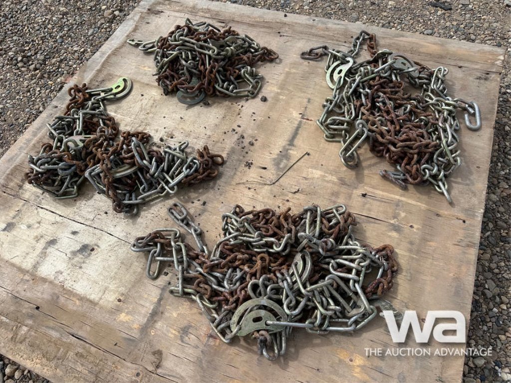 (4) 12X16.5 SKID STEER TIRE CHAINS