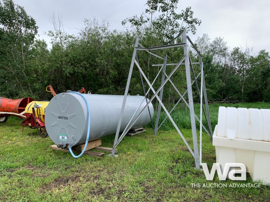 1,000 GAL. DBL WALL FUEL TANK & STAND