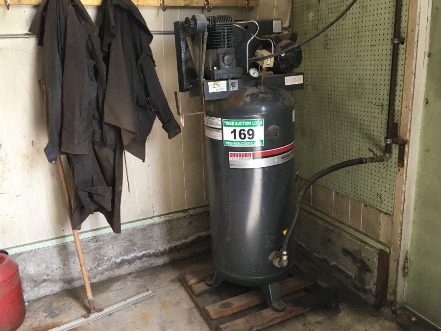 SANBORN UPRIGHT SHOP AIR COMPRESSOR
