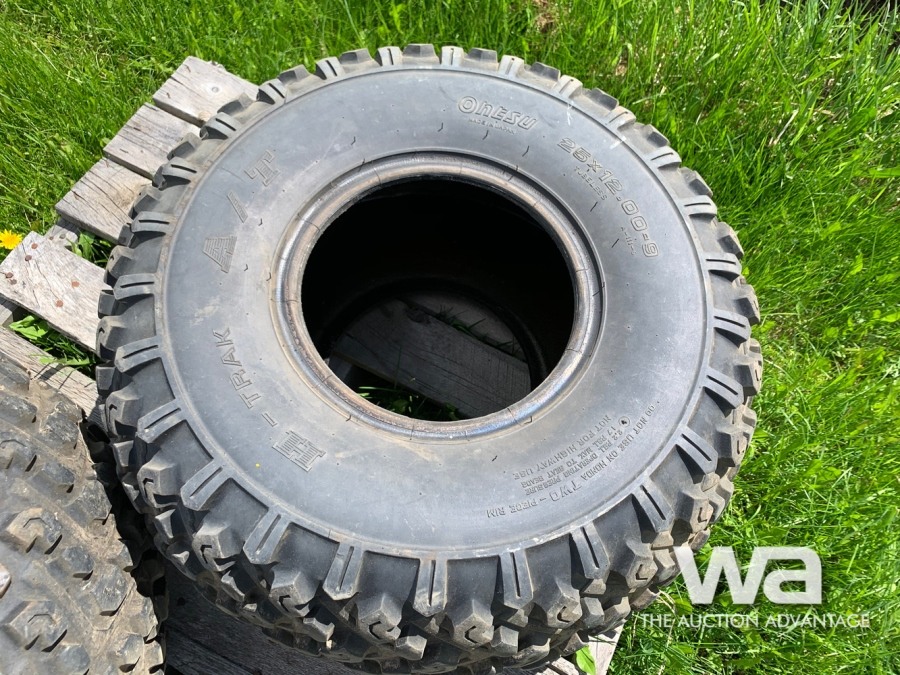 (2) 25X12.009 ATV TIRES
