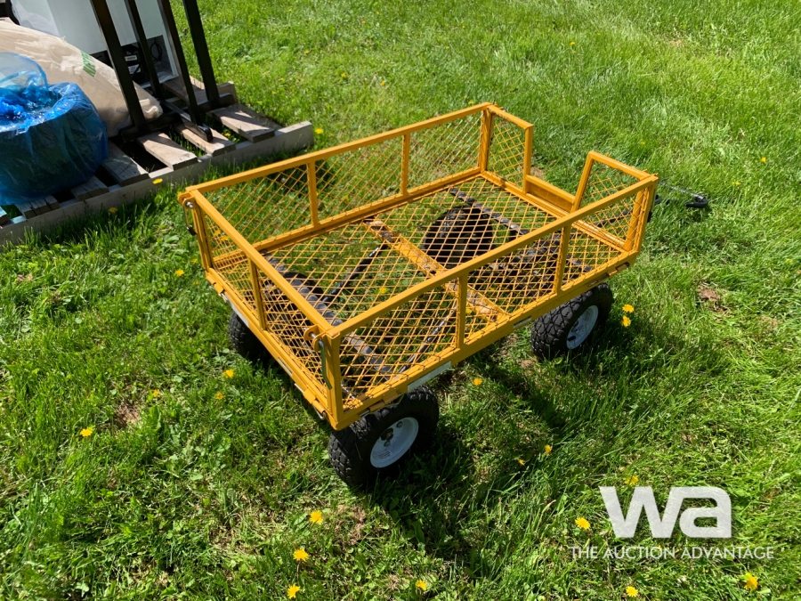 YELLOW LAWN CART