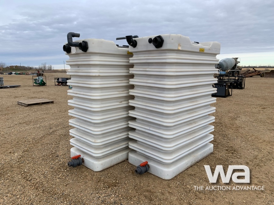(3) SQUARE POLY TANKS