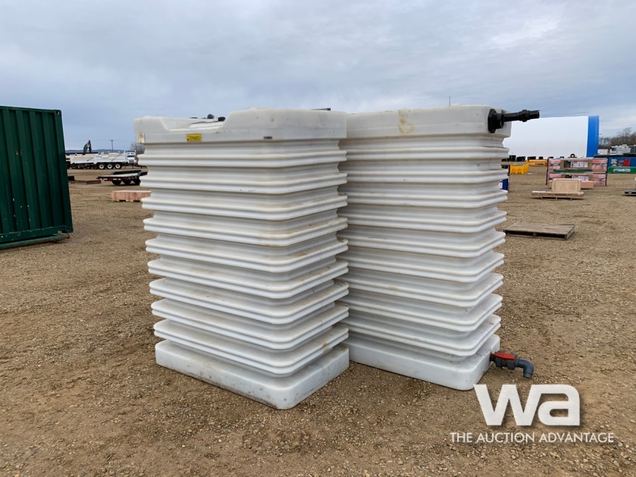 (3) SQUARE POLY TANKS