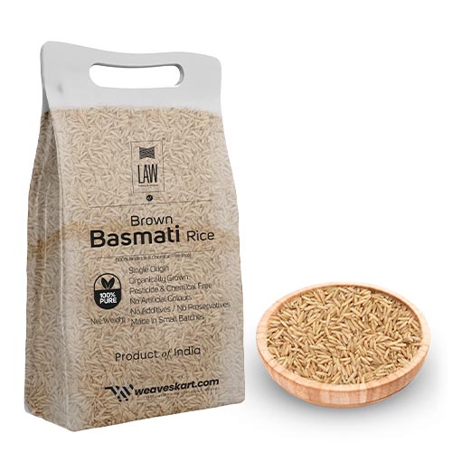 Brown Basmati Rice 1Kg weaveskart (LAW India) looms & weaves