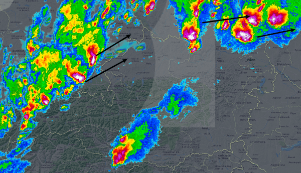 Neuerlich schwere Gewitter im Westen und Norden