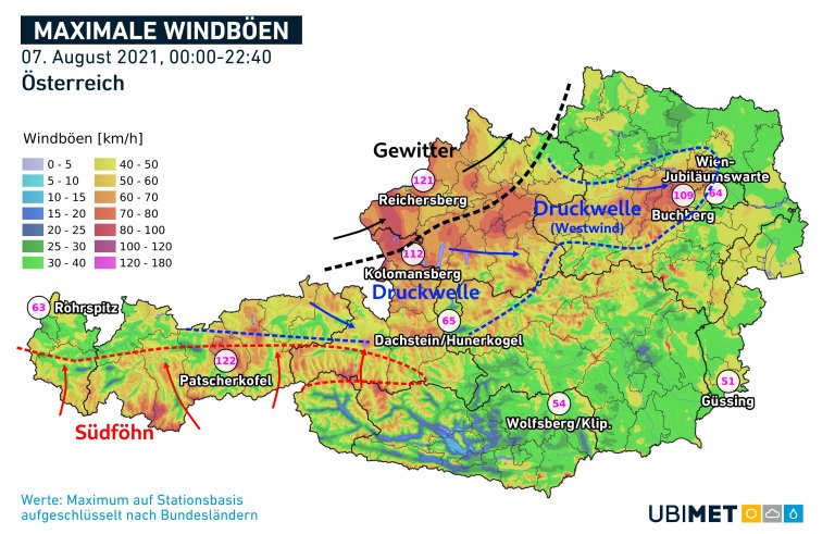 Am Sonntag Gewitter in Kärnten und der Steiermark