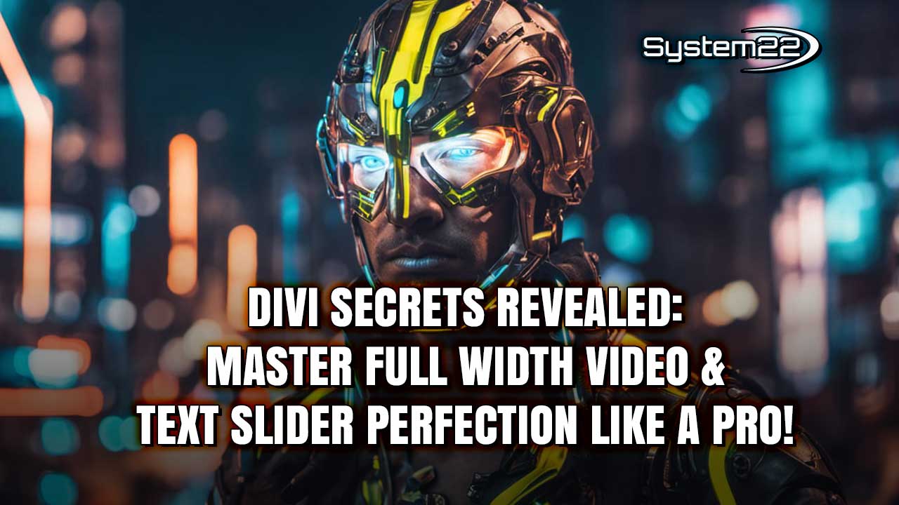 Divi Full Width Video & Text Slider Perfection Like a Pro!