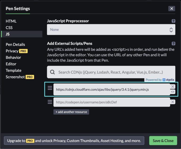 CodePenでjQueryを使う方法【動作しない方は必見】 制作ブログ