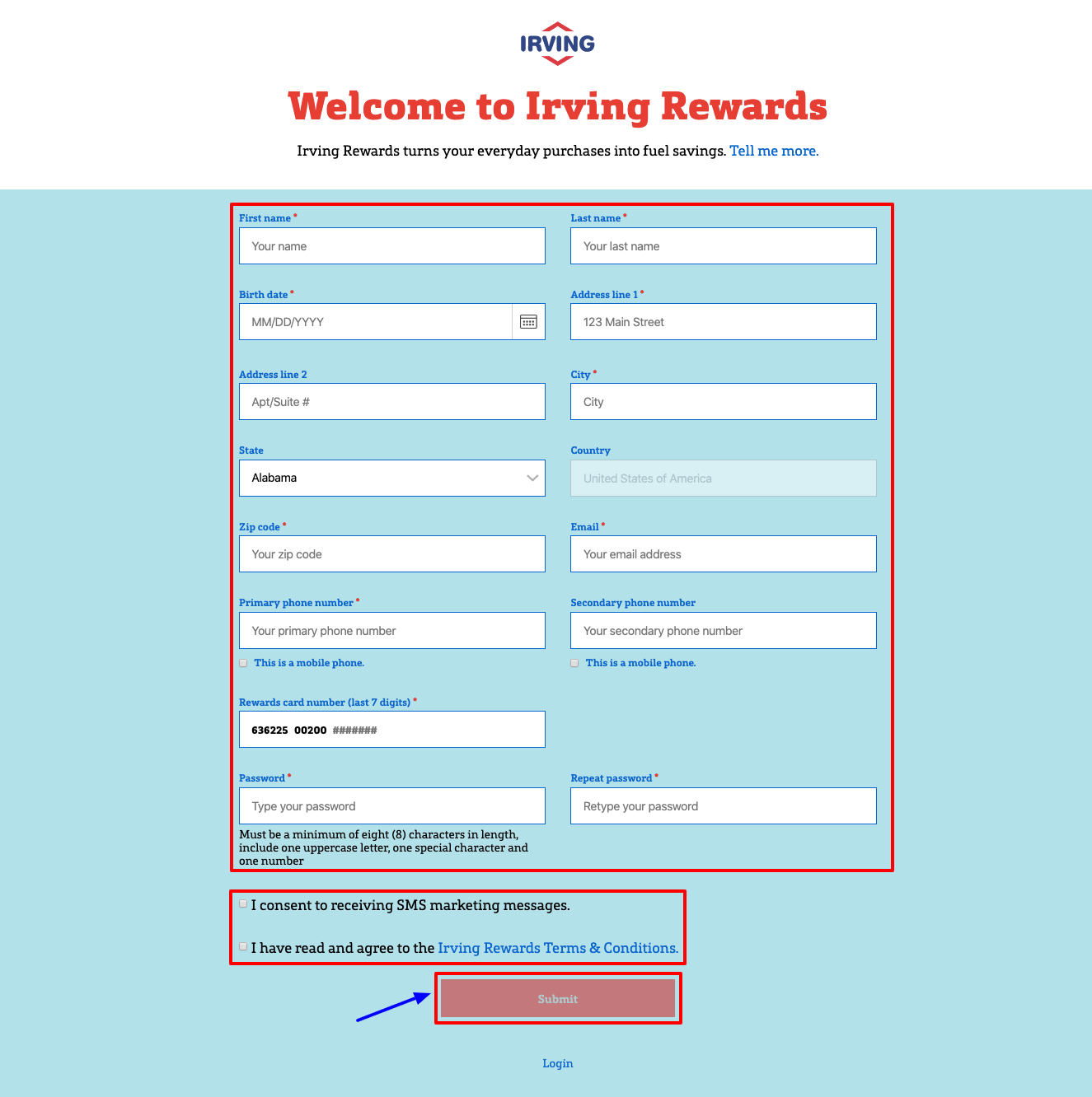 Irving Rewards Login Create Your Account