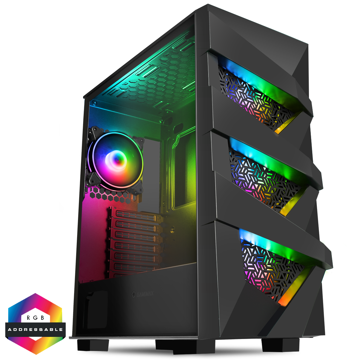 GameMax Vengeance MidTower ARGB PC Gaming Case systems