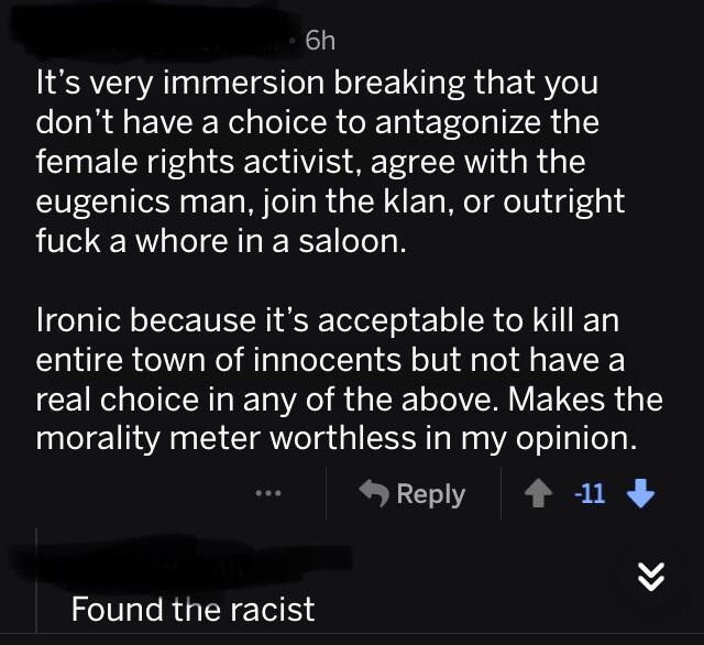 Brave gamer stands up to the SJW’s. r/Gamingcirclejerk