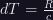 dT = \frac{R}{c}