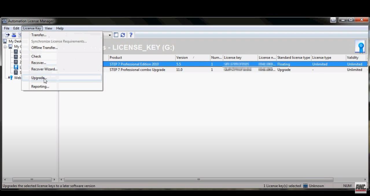 Siemens How to upgrade a floating license in the Automation License