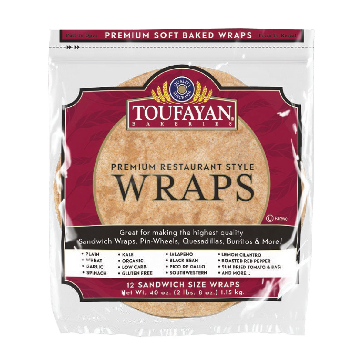 12 Whole Wheat Wraps Tortillas, Pita, & Wraps baldorfoodtest