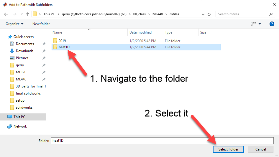 Set up MATLAB ME 448/548 Applied CFD