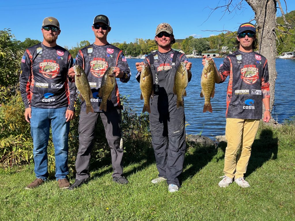 Bass Fishing Club Members Ian Budzinski and Connor Mann Net NYS