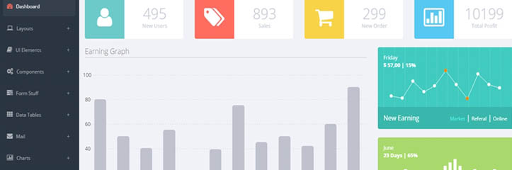 20のベストな管理ダッシュボードテンプレート