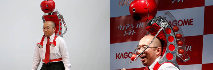 身に着けることができるトマトディスペンサー － すべてのランナーの夢