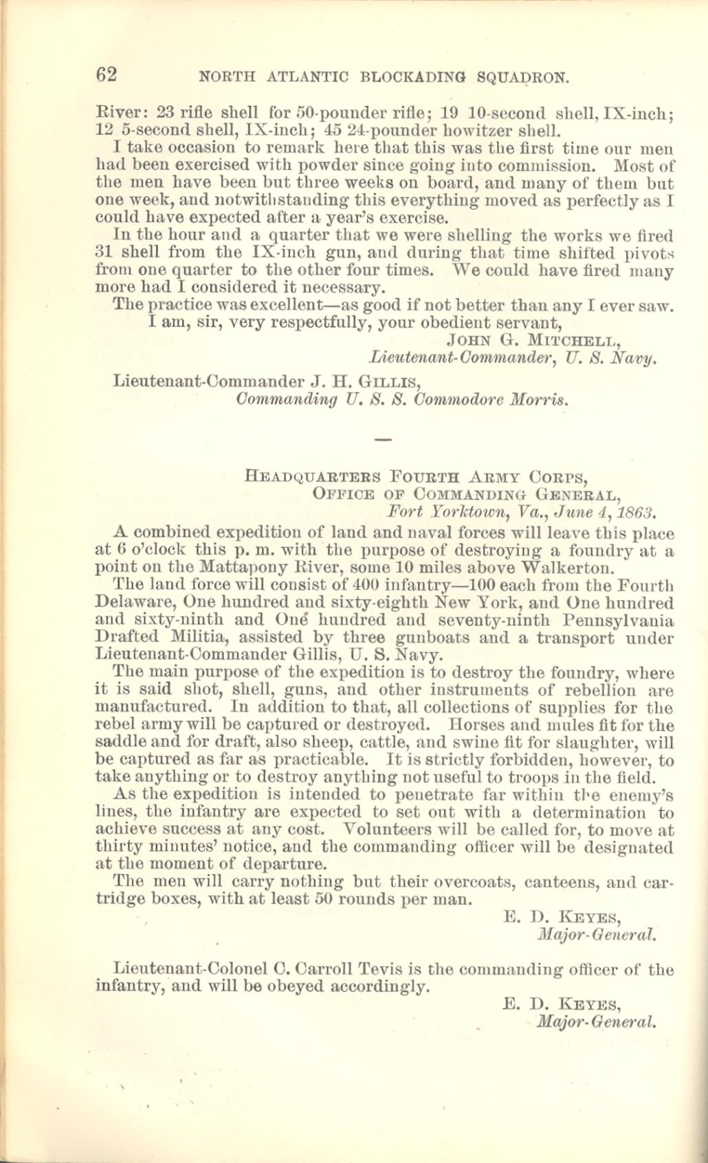 4 June 1863 “The main purpose of the expedition is to