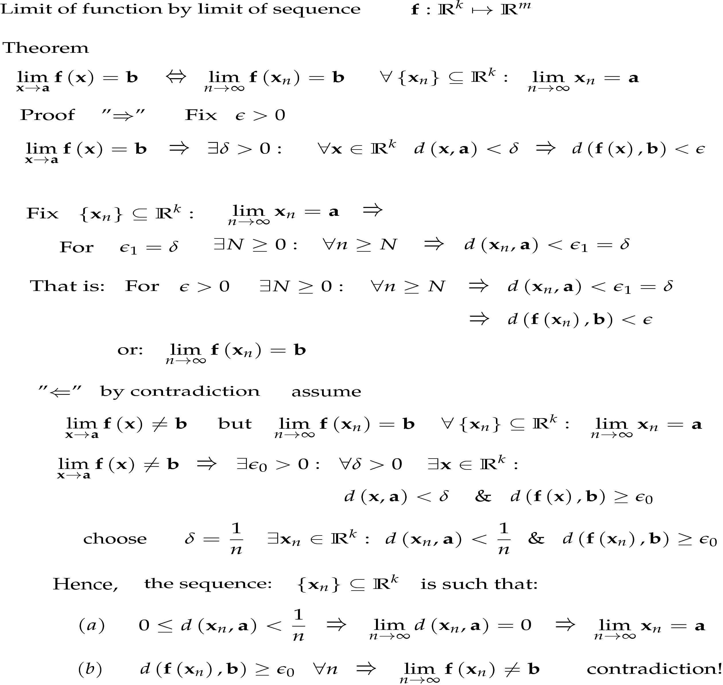 MATH2111 Higher Several Variable Calculus Limit of function by limit