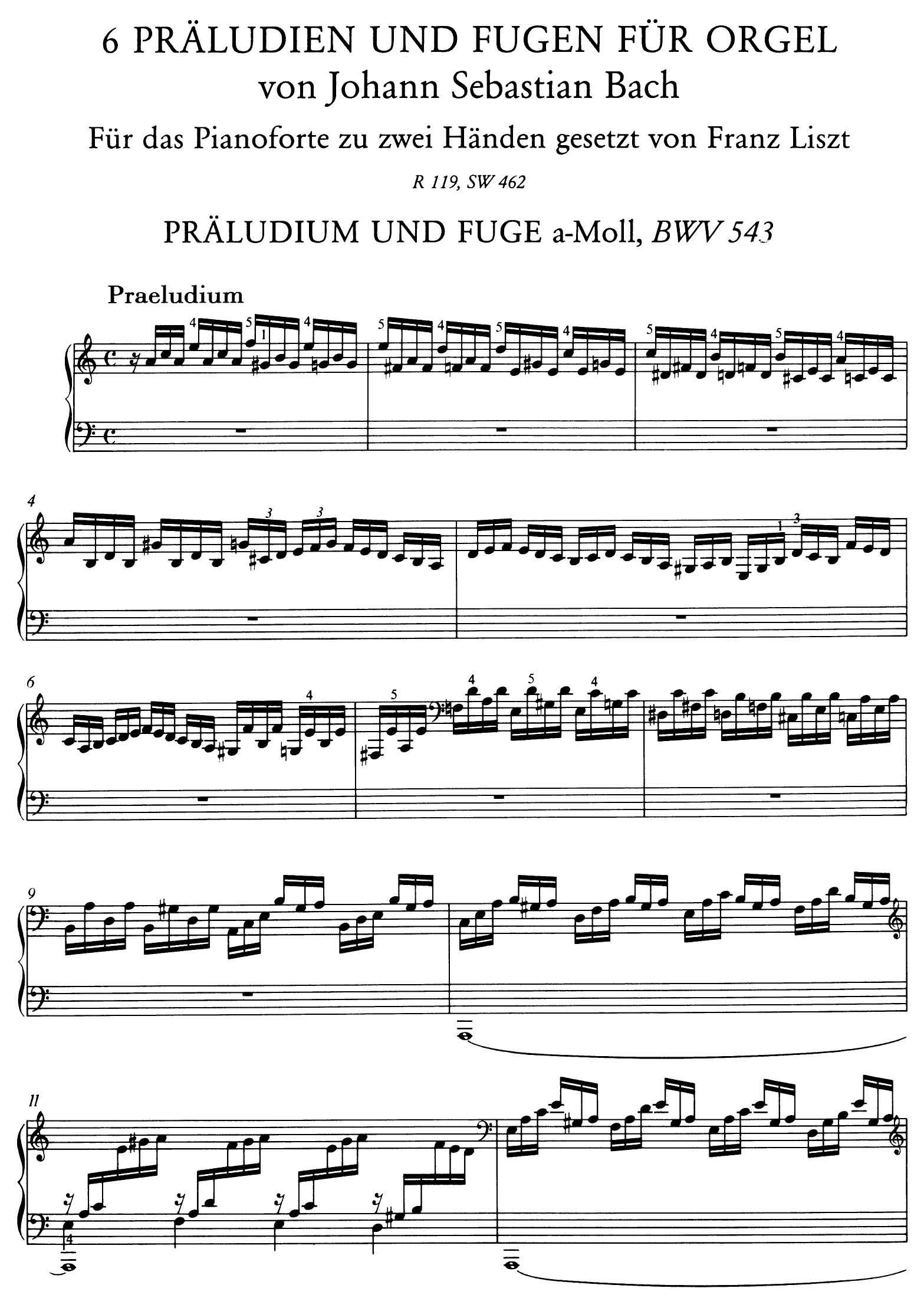 Bach/Liszt The Great Prelude & Fugue in a, bwv 543