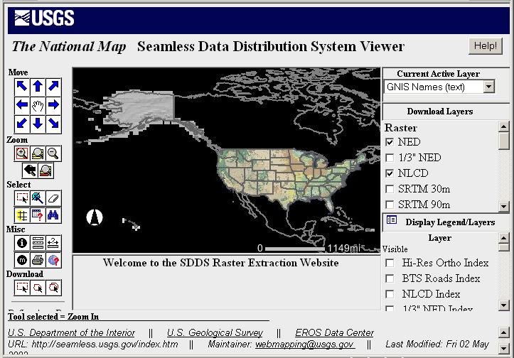 Downloading and Projecting USGS Digital Elevation Models