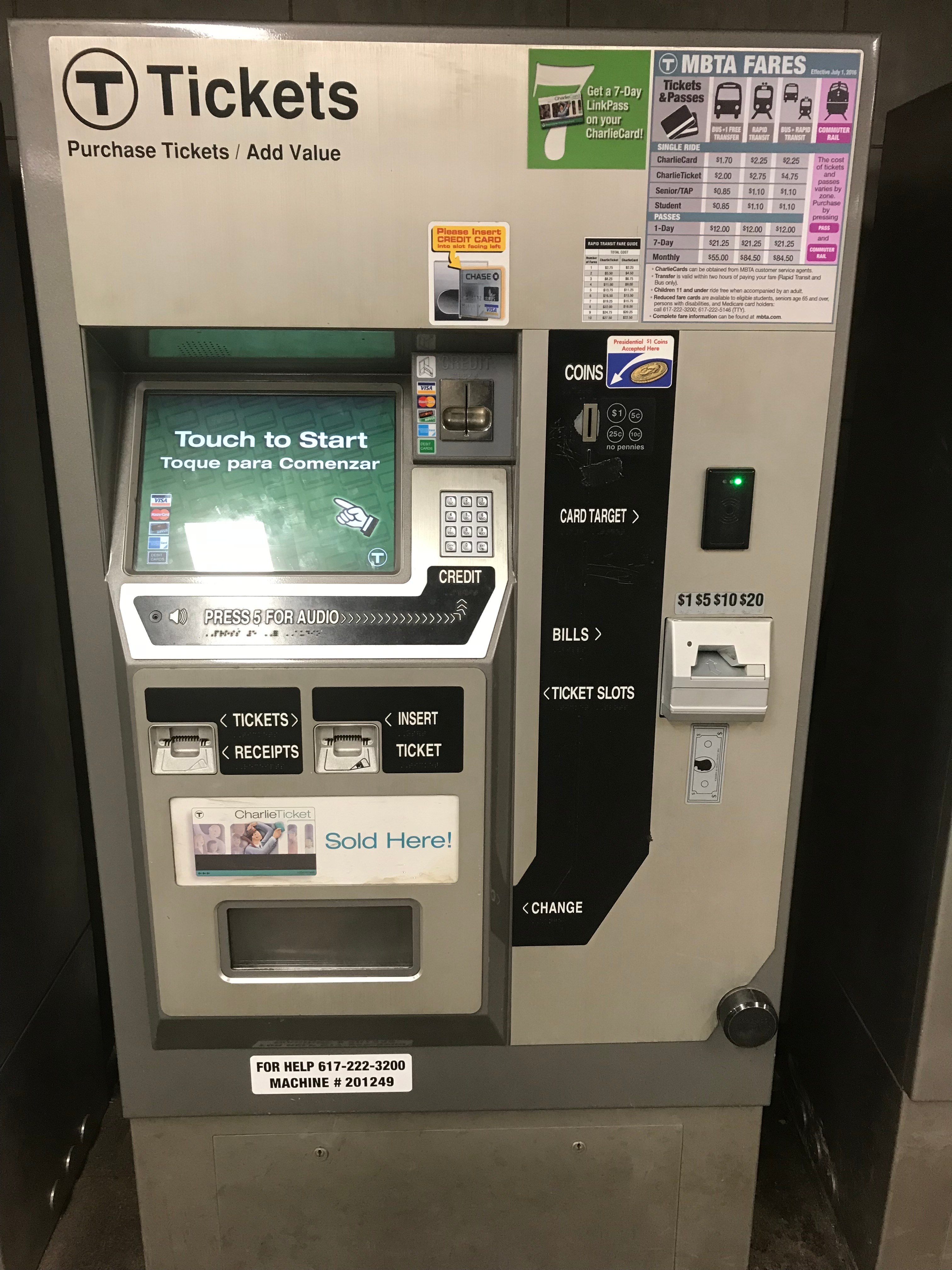 Boston T Ticket Machine Experience Analysis