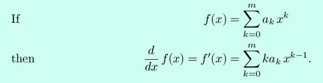 World Web Math Derivatives of Polynomials