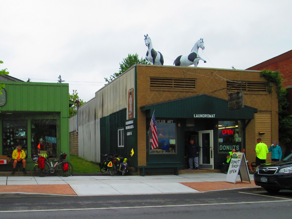 Timefor a break in Village of Tupper Lake TheWashboard Donut Shop and