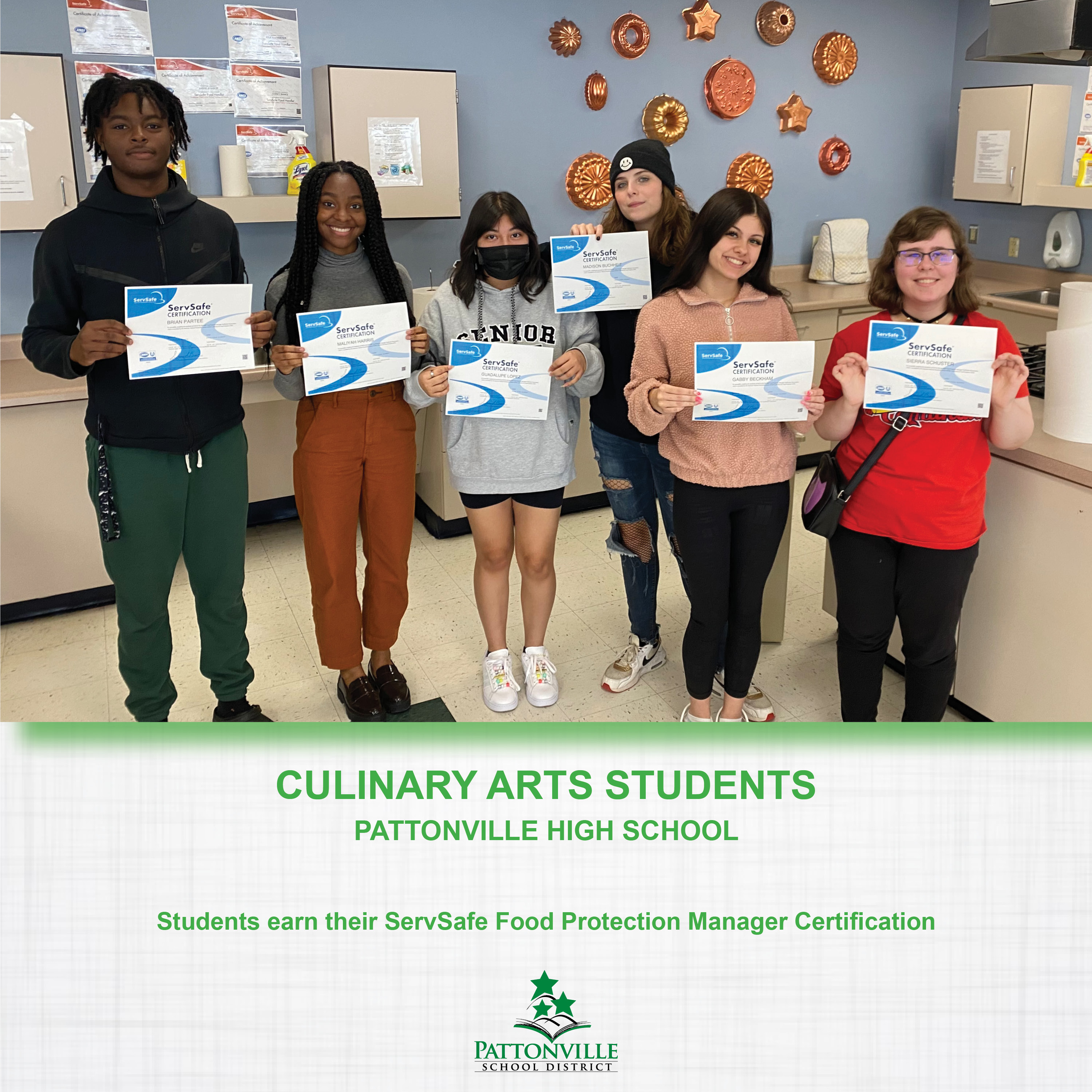 Pattonville Schools High school students earn ServSafe certifications