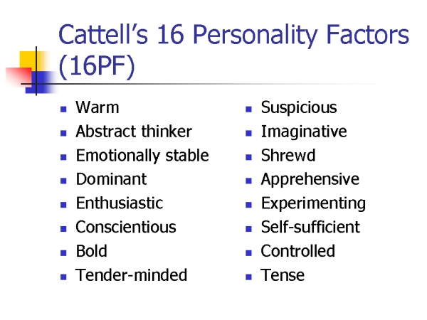 Cattell’s 16 Personality Factors (16PF)