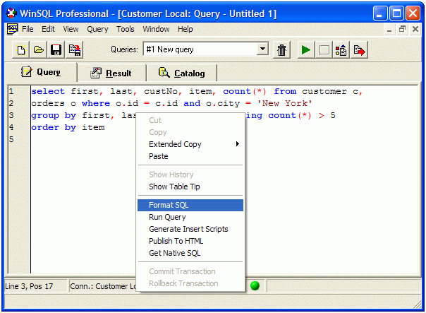 SQL formatter Online free SQL Beautifier