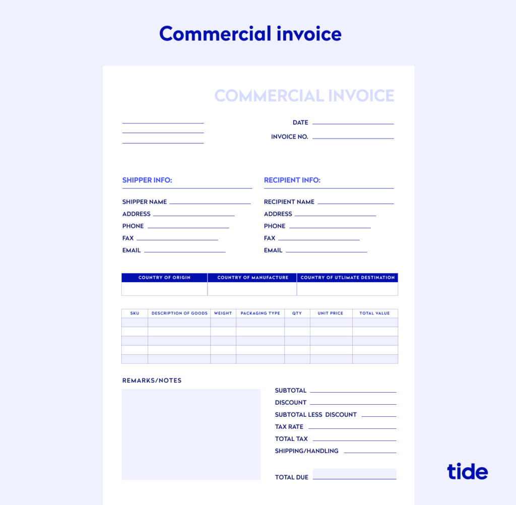 Commercial Invoice What is it & How to Raise One Tide Business
