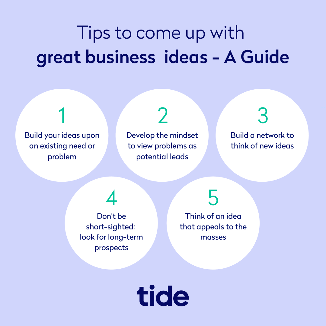 How To Come Up with Great Business Ideas A Guide Tide Business