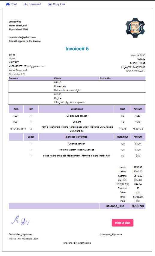Invoices – ARI (Auto Repair Software)