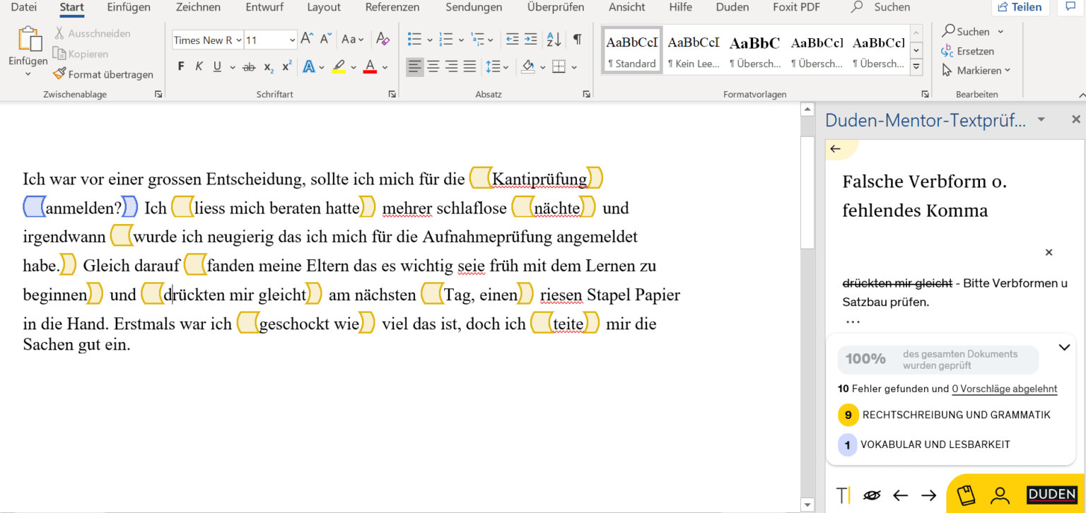 DudenMentorWordAddin Web2 Unterricht